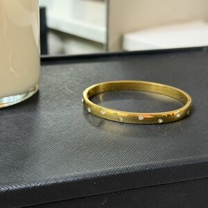 Gold Bracelet with Crystal Accents